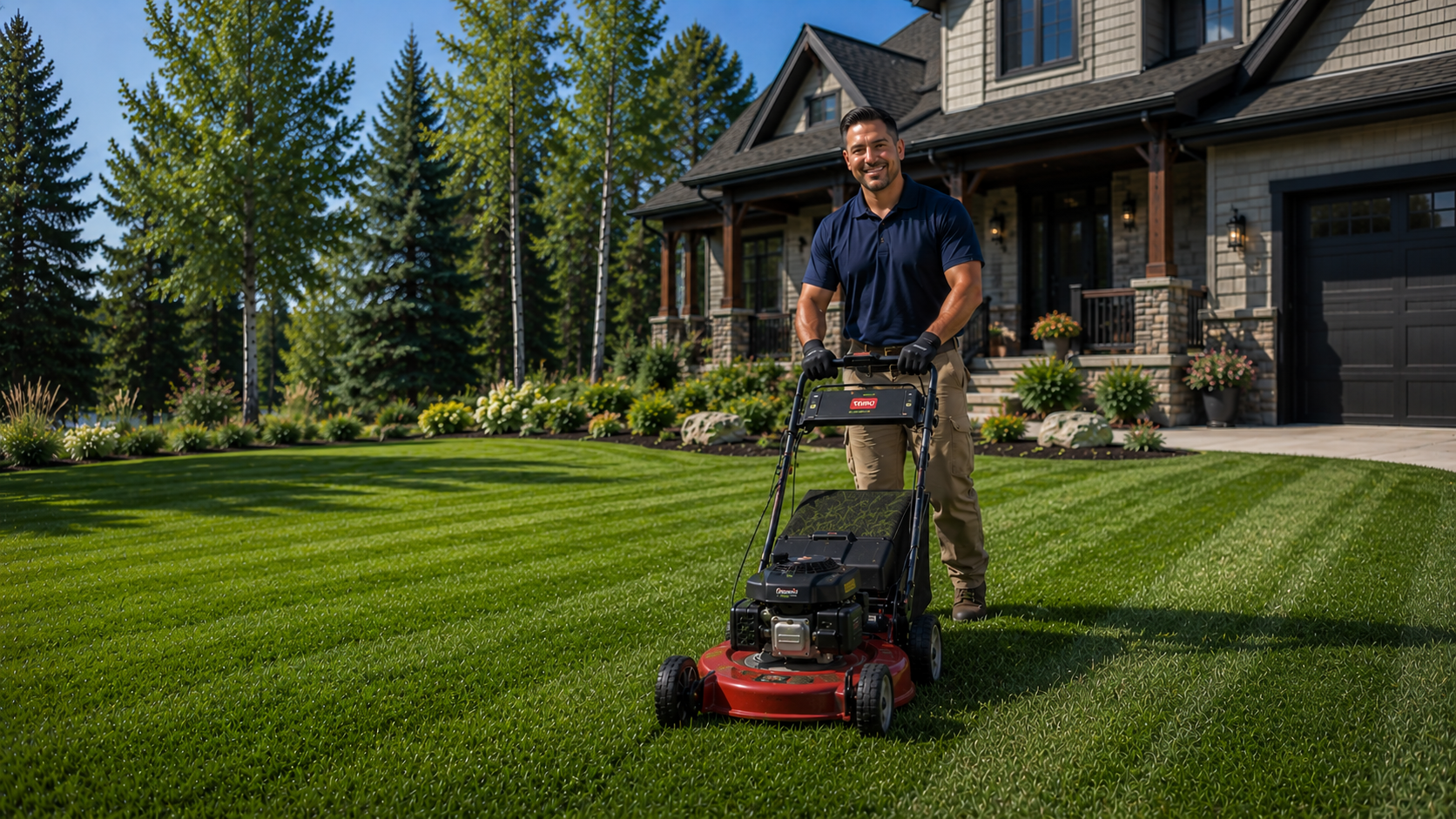 Professional lawn mowing service
