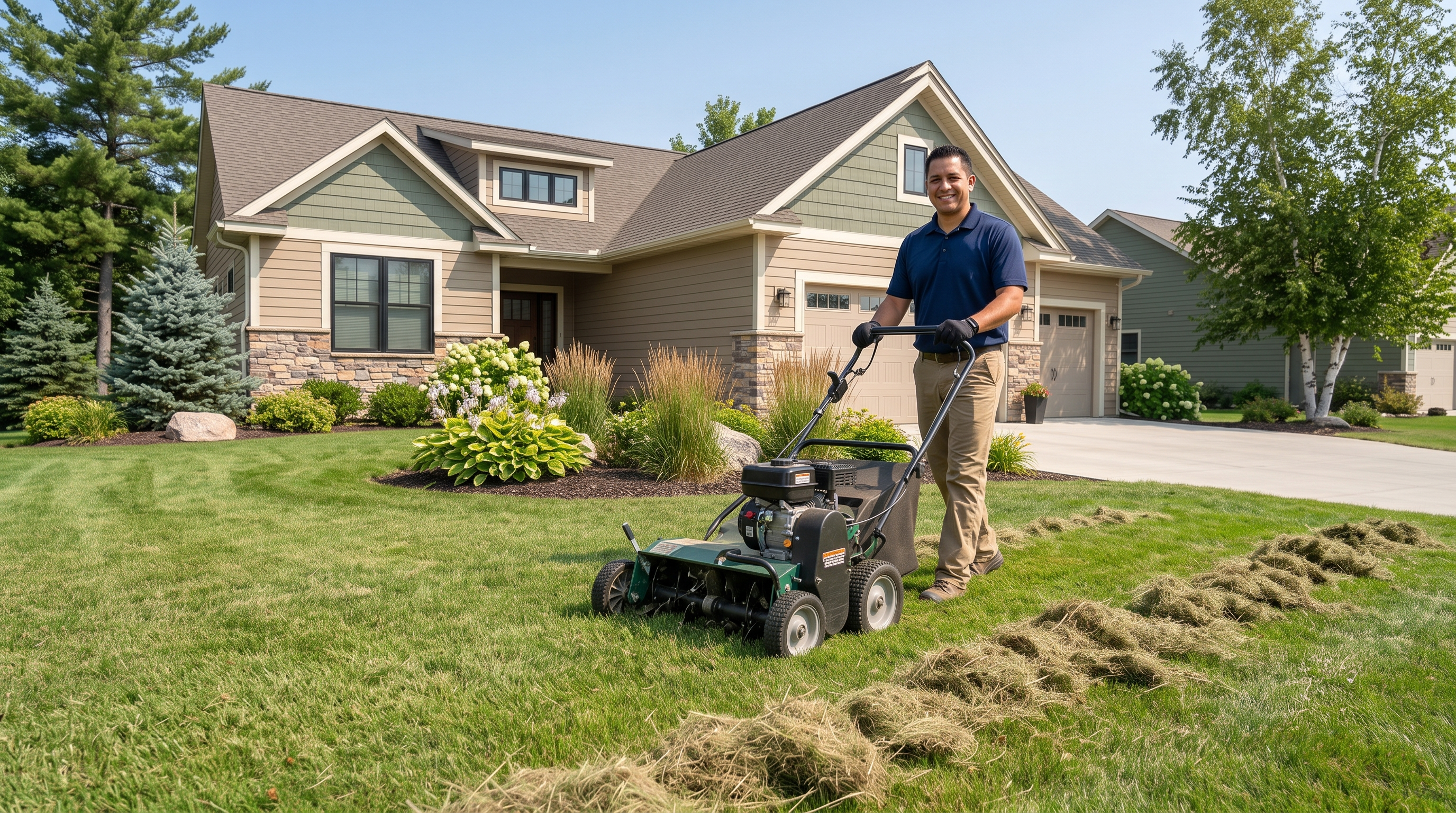 Professional power raking service